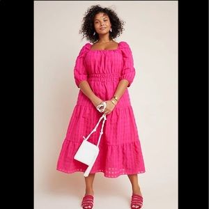 Anthropologie Francesca Tiered Midi Dress